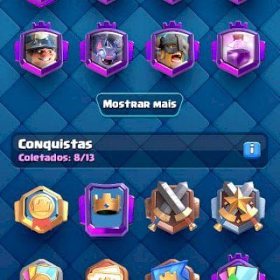 Conta clash royale, nivel 43, 200k de ouro e 11635k de gemas, 22cartas nivel max