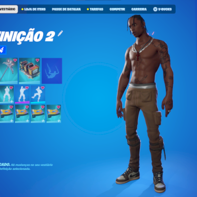 CONTA DE FORTNITE PASSE 3 FULL CAPITULO 1 (TRAVIS SCOTT BUNDLE + ASTROJACK)