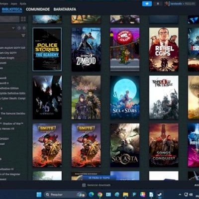 Conta Steam com 12 anos e 78 jogos