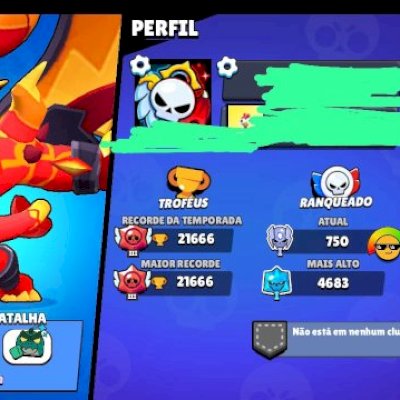CONTA DE BRAWL STARS  76 BRAWL 9 LENDARIOS PROMOÇÃO