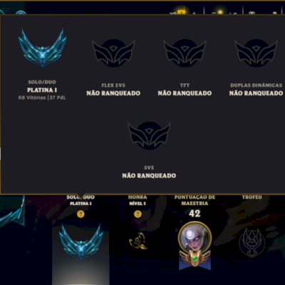 Platina 1 com 40 Champs e 41 Skins