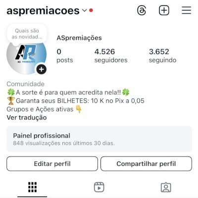 Conta do Instagram de 4mil seguidores ✅