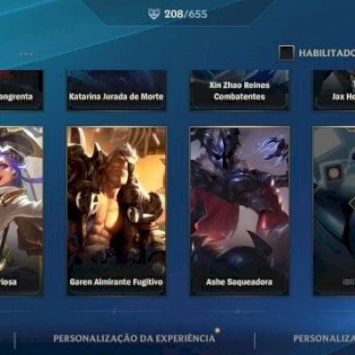 Conta full heróis + de 200 skins com ilimitadaso