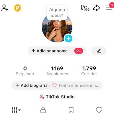 CONTA TIK TOK 1,1K SEG E 1,8K DE CURTIDAS (CONTAS TIK TOK)