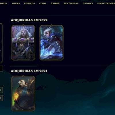 Conta de LoL Platina 3 - 9 Skins e 58 champs