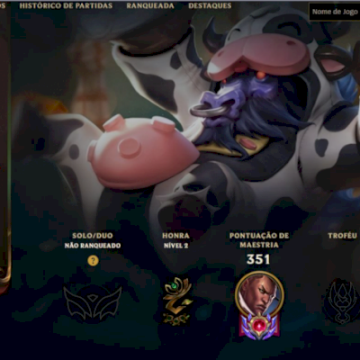 Conta league cheia de skin pra vender logo