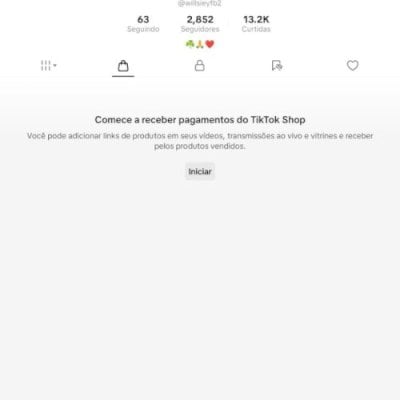 CONTA DO TIKTOK COM SHOP ATIVO QUASE 3K SEGUIDORES 13,2K CURTIDA(NICHO FEMININO)