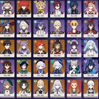 Genshin Impact - Conta com 5 anos focando em Arcontes e suas Armas