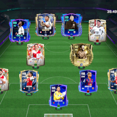 CONTA FIFA MOBILE 26 GER 119 BRABA VINI JR, MBAPPE E HENRY BRABOS