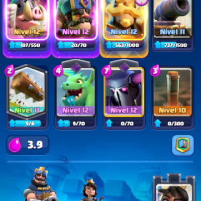 Conta +de8k de troféus,com cavaleiro herói e evolução garantida da escolha