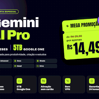 Gemini AI Pro 18 Meses – 5TB + Recursos Premium