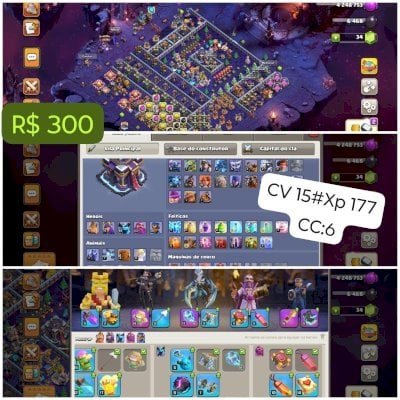 [ CONTAS CLASH OF CLANS E CLÃ] CV 12 AO CV 17] MEGA PROMOÇÃO]  40% OFF]