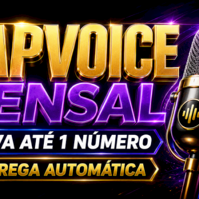 ZAPVOICE | CHAVE MENSAL | 3 CHAVES | AUTOMÁTICA + BRINDE