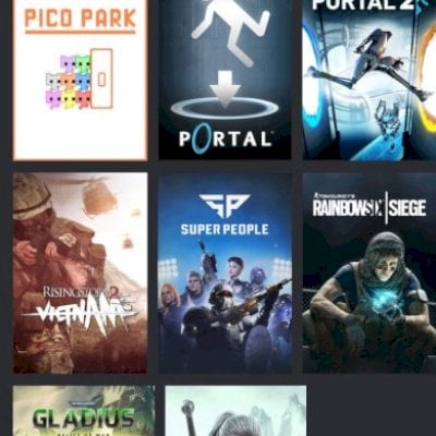 Conta na Steam com 53 jogos.