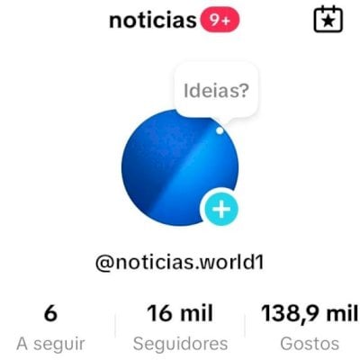 conta do tiktok monetizada com 16 mil seguidores