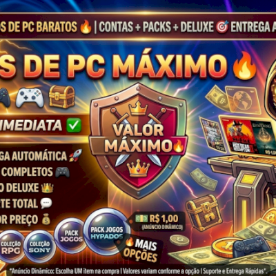 🎮 JOGOS DE PC BARATOS 🔥 | CONTAS + PACKS + DELUXE 🎯 ENTREGA AUTOMÁTICA ⚡