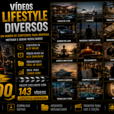 143 Vídeos Lifestyle Diversos - Conteúdo Viral - ENTREGA AUTOMÁTICA 🎯