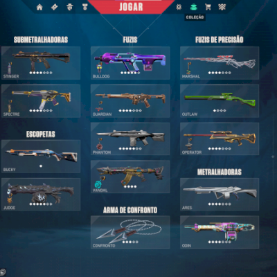 CONTA VALORANT MUITAS SKINS