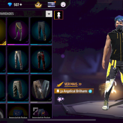 CONTA COM ANGELICAL AMARELA E 500 diamantes e um passe