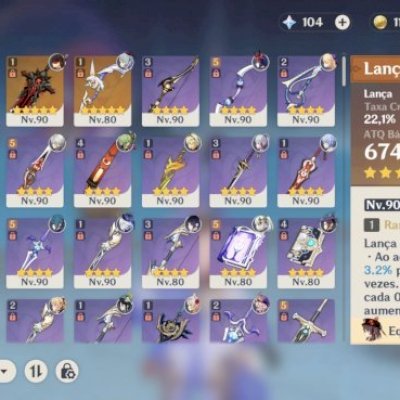 Conta de Genshin Impact disponível com grandes personagens e recursos incríveis!