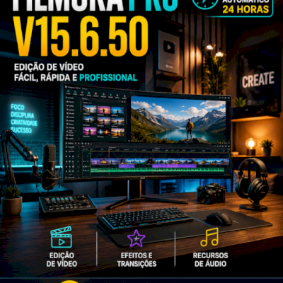 🎬 Filmora PRO V15.6.50 — Edição de vídeo fácil, rápida e profissional!
