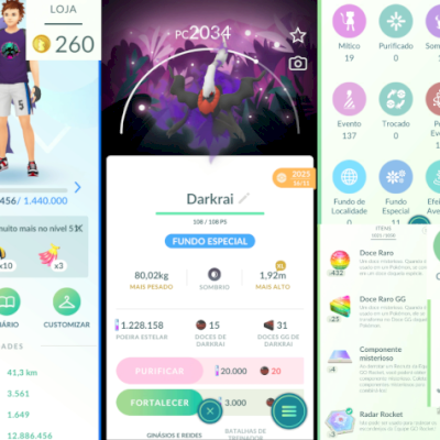 Conta nível 50 C/ 1.2M STARDUST, Shiny de Evento, 72+ Lendários (6 Shiny), Megas