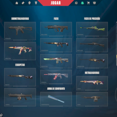 Conta de valorant com vandal gaya, cyrax, phantom gaya e sentinelas da luz.