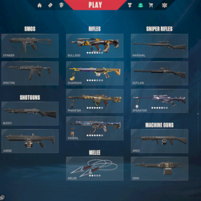 CONTA DE VALORANT, 2000 reais em skins. Conta com as melhores skins do jogo!