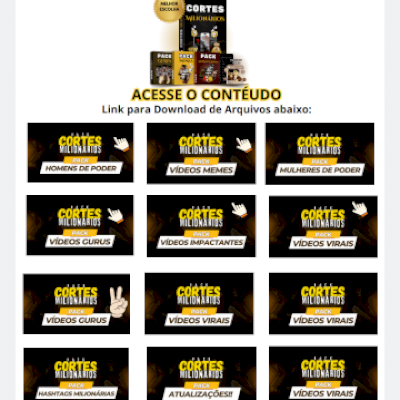 Cortes Virais para Monetizar KWAI e TIKTOK - Mais de 1000 Vídeos VIRAIS