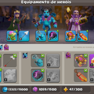 CONTA CLASH OF CLANS CV12 (bola de fogo guardiao)