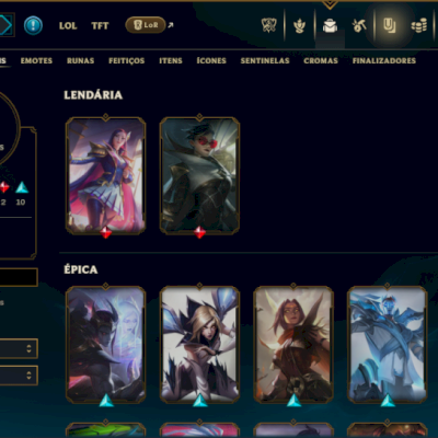 Esmeralda 4 com 60 Champs e 23 Skins +5 Vitoriosas