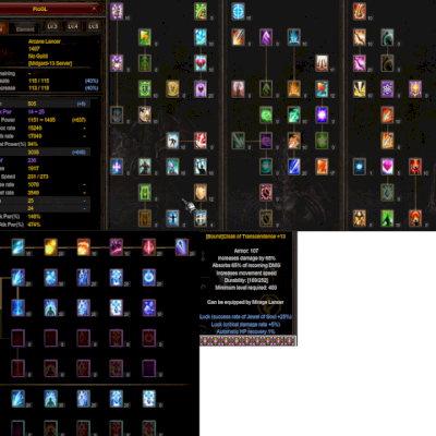 GMO Global mu online Server midgard Grow Lancer level 1407 com item bound e outr