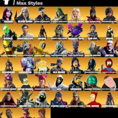 Conta Fortnite | 102 Skins | Renegade Raider | Satoru Hojo | Homer Simpson