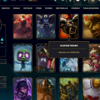 Todas Skins Raras | Black Alistar, Kayle Prateada Todas Pax, Ryze Jovem E MAIS!!