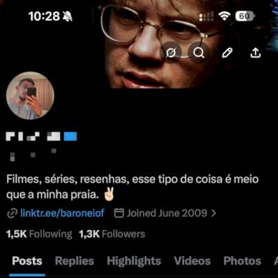 CONTA TWITTER BEM AVALIADA ENGAJAMENTO BOM / ANTIGA