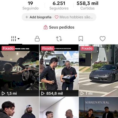 Conta TikTok com 6k de seguidores