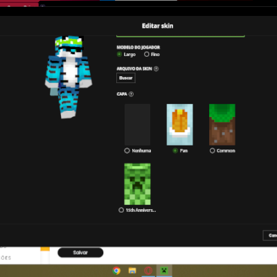 Conta minecraft full acesso com 3 capas