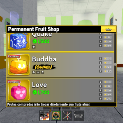 Estou vendendo minha conta possui frutas permanentes e algumas game pass