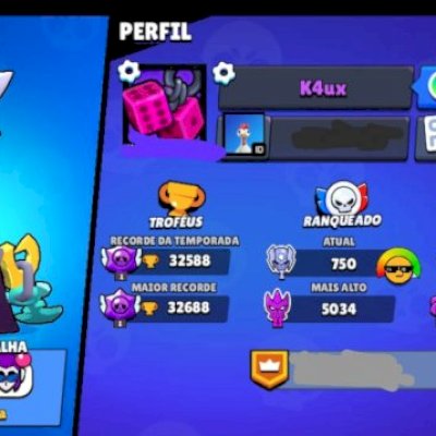 Conta Brawl Stars 33k troféus/ 83/95 brawlers/ 21 brawlers nível 11