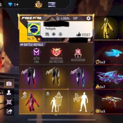 CONTA SUPER RARA POSSUI 3 ANGELICAIS E VARIAS ARMAS EVOLUTIVAS