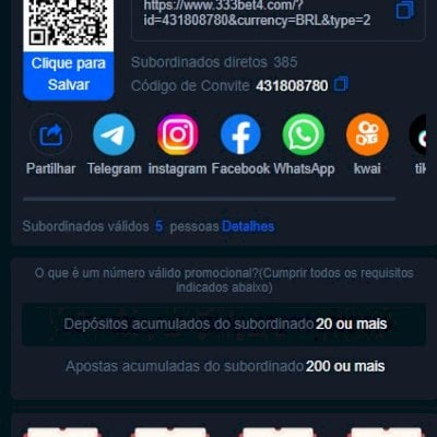 Cassino com 385 membros e 5 depositantes