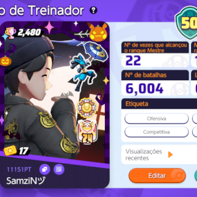 CONTA POKÉMON UNITE  AVANÇADA LVL 50 + 66 LICENÇAS + SKINS + EMBLEMAS + OUTROS