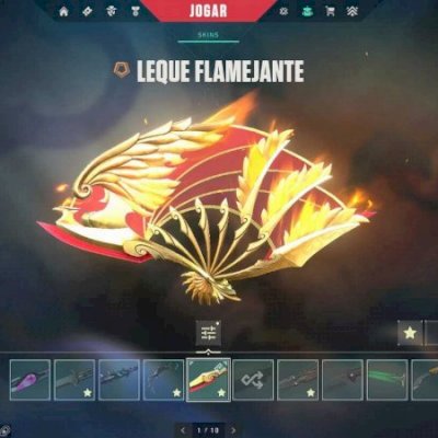 Conta Valorant com Leque Flamejante