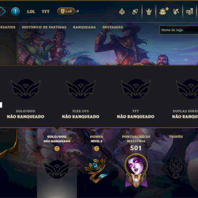 Unranked com TODOS os Champs e 307 Skins ( ADC / SUP )