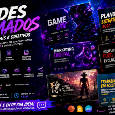 Slides animados profissionais e criativos