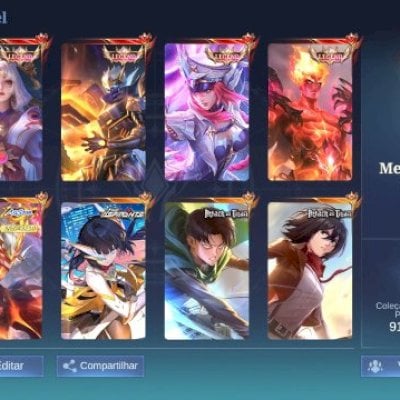 Conta ótima com várias skins