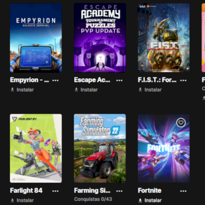 Conta da EPIC Games com 64 JOGOS