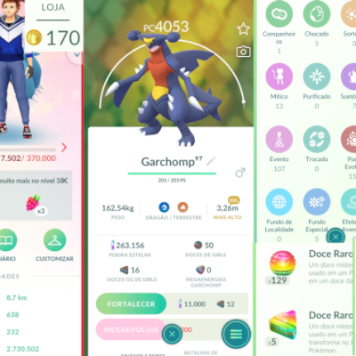 Conta nível 37 C/ Darkrai e Necrozma com Fundo Especial, Cubone de Traje Shiny