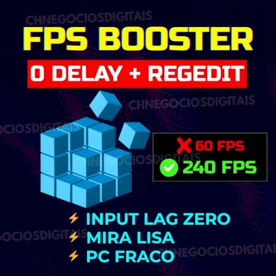 🔥 FPS BOOSTER SUPREMO: Reduza Input Lag + Ping + Otimização Windows Regedit/CMD