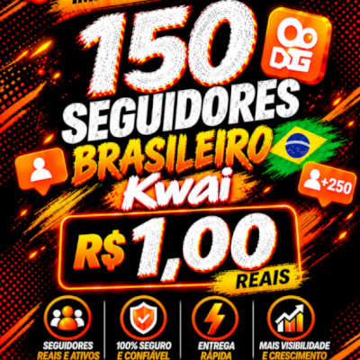 📢 150 SEGUIDORES BRASILEIROS NO KWAI 🇧🇷 | R$ 1,00 | Sem Queda 🚀